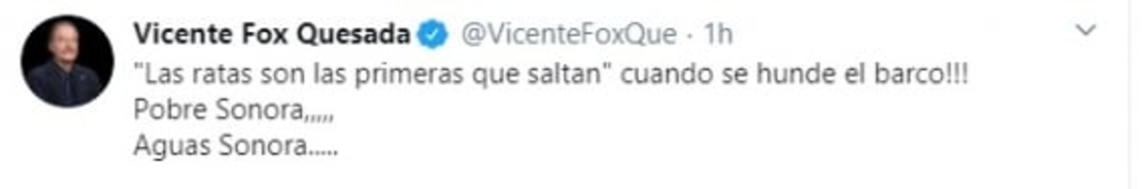 “Las ratas son las primeras que saltan cuando se hunde el barco”: Fox a Durazo