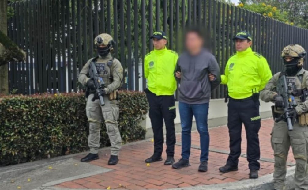 Alias Alex, señalado enlace del Cartel de Sinaloa. (04/05/26) Foto: Policía Nacional de Colombia