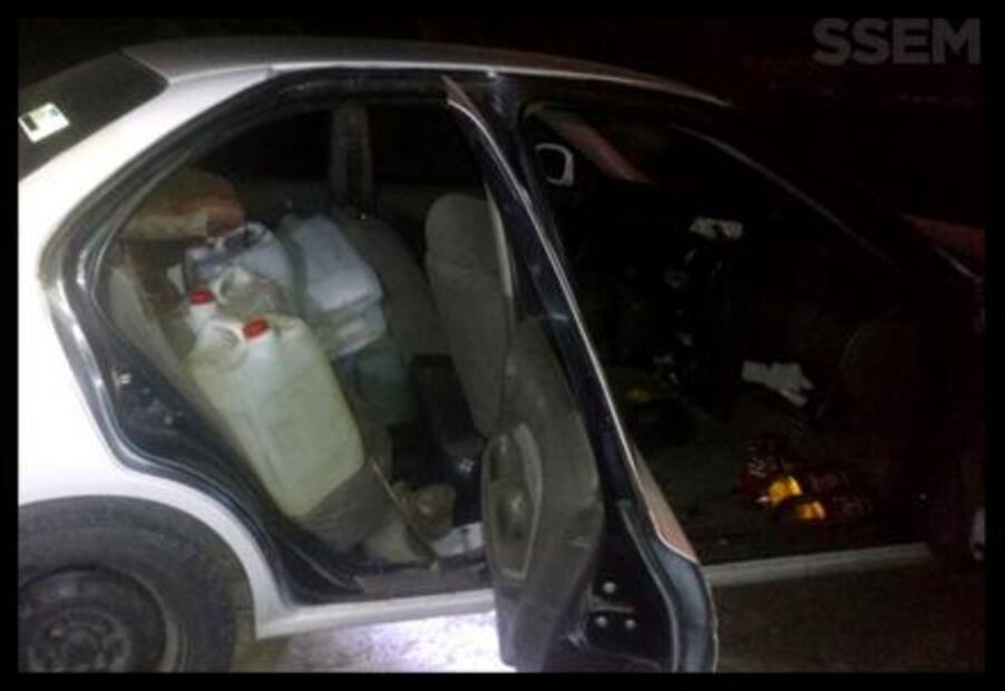 Detienen a policía municipal por presunto robo de 170 litros de gasolina