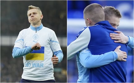 VIDEO: Zinchenko llora por el mensaje contra la guerra previo al juego ante el Everton