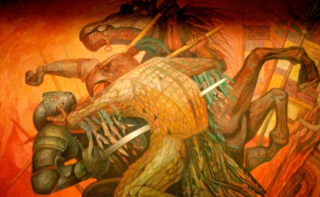 Imagen: "La fusión de dos culturas", de Jorge González Camarena. EGV. Foto: Agencia EL UNIVERSAL/Especial