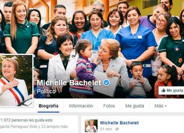 Bachelet reabrió su cuenta de Facebook