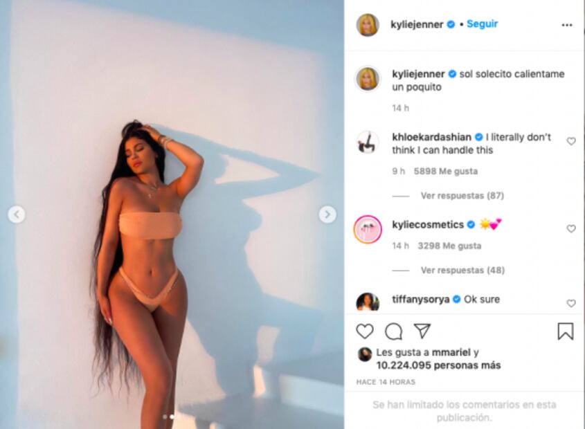 Kylie Jenner comparte fotos en bikini durante sus vacaciones en México
