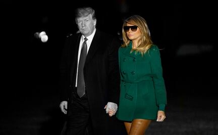 Melania Trump apuesta por leggings de piel para el invierno