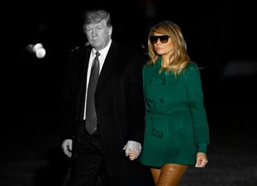 Melania Trump apuesta por leggings de piel para el invierno