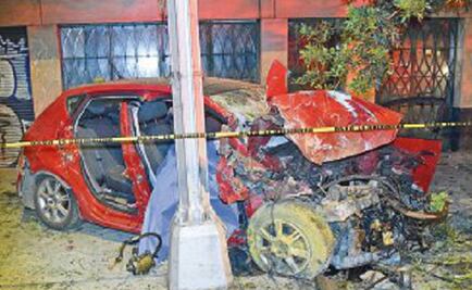 Muere copiloto tras choque en Tlalpan; conductor iba a exceso de velocidad