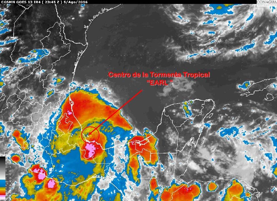 "Earl" reingresará a México tras fortalecerse de nuevo