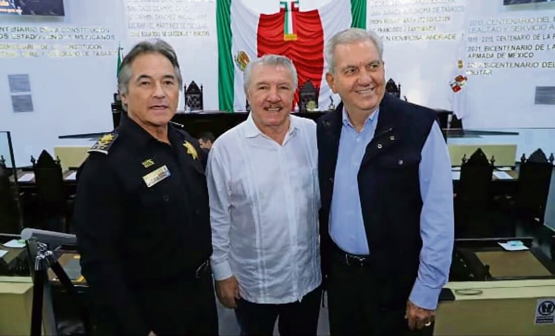 Hernán Bermúdez, Jaime Lastra y Enrique Priego durante los tiempos dorados del edén tabasqueño. Foto: Especial