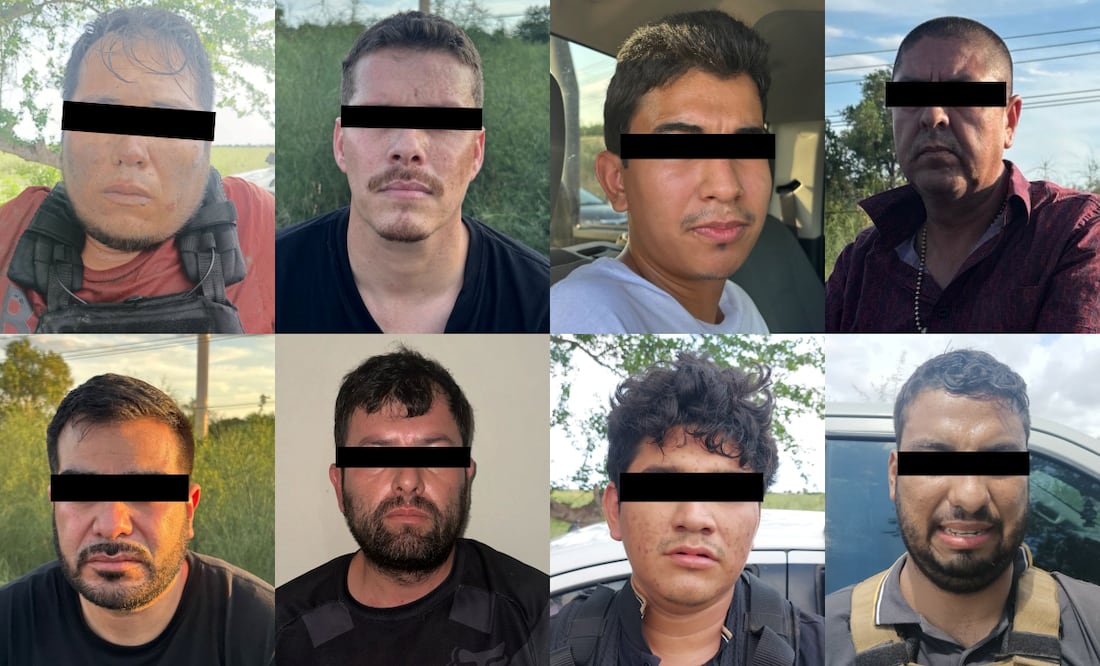 Los nueve integrantes del Cártel del Pacífico detenidos en Sinaloa pertenecen a la facción “Los Mayos” y “Los Chapitos” (14/08/2025). Foto: Especial