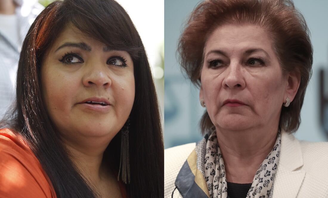 Izq. Nestora Salgado, candidata de Morena al Senado; Der. Isabel Miranda de Wallace, titular de "Alto al Secuestro". (FOTO: Archivo. EL UNIVERSAL)