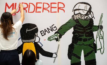 Miles de jóvenes protestan en Hong Kong por disparo de policía a manifestante 