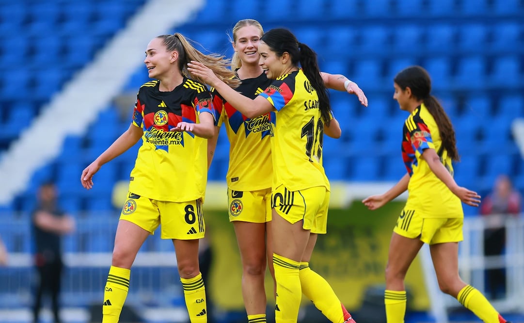 América Femenil en festejo de gol, durante la Jornada 4 del Apertura 2025 - Foto: Imago7