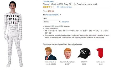 Piden a Amazon retirar el "disfraz de muro" con la leyenda "México pagará"