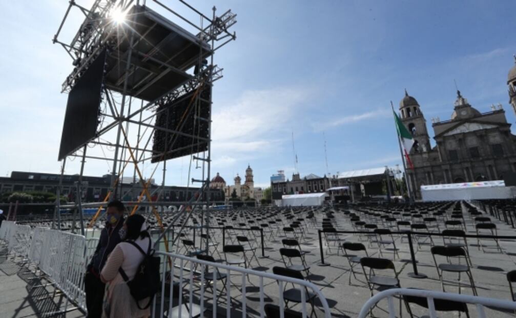 Alistan ceremonia cívica por el Grito de Independencia en Edomex 