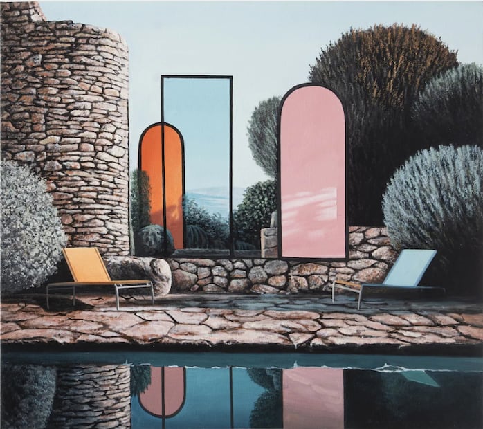 "Sin título" de Amir Fattal en su exhibición "I'm just here for the pool". Foto: Galería König