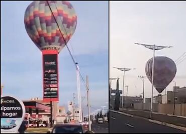 VIDEO: Reportan aterrizaje de emergencia de un globo aerostático en Tecámac