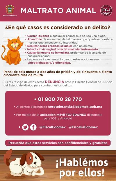 Esta es la condena por maltratar a un animal en Edoméx