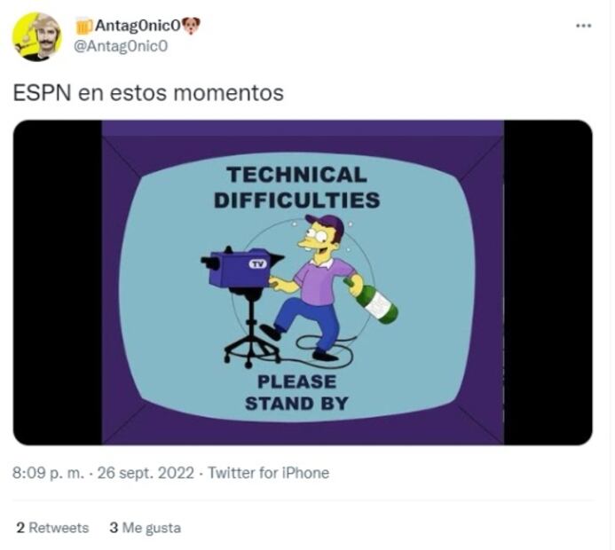Señal de ESPN se cae y los revientan en redes sociales