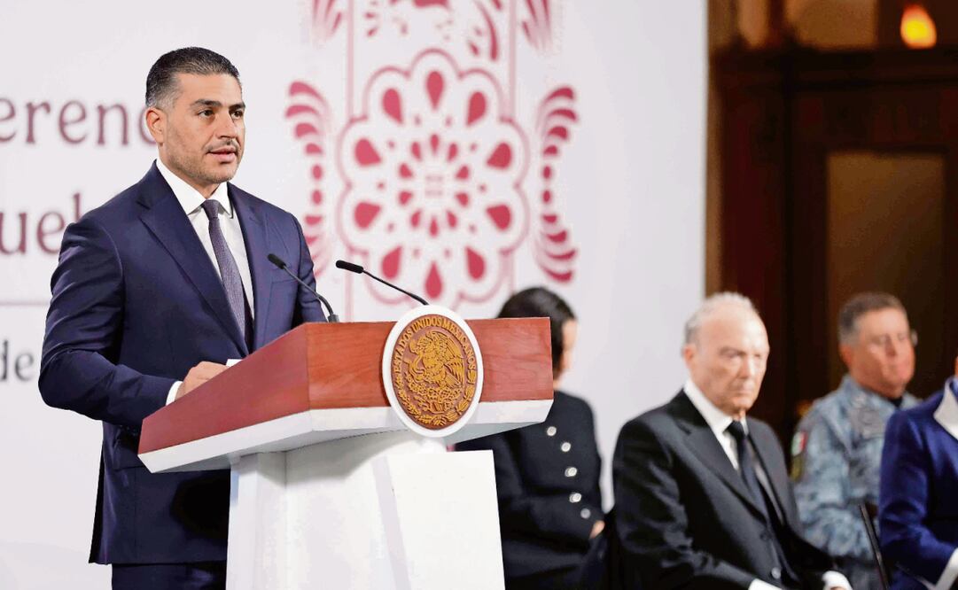 Omar García Harfuch, titular de la SSPC, aseguró que hay un reforzamiento permanente de la seguridad en Sinaloa debido a la guerra entre narcos. Foto: Diego Simón Sánchez / EL UNIVERSAL