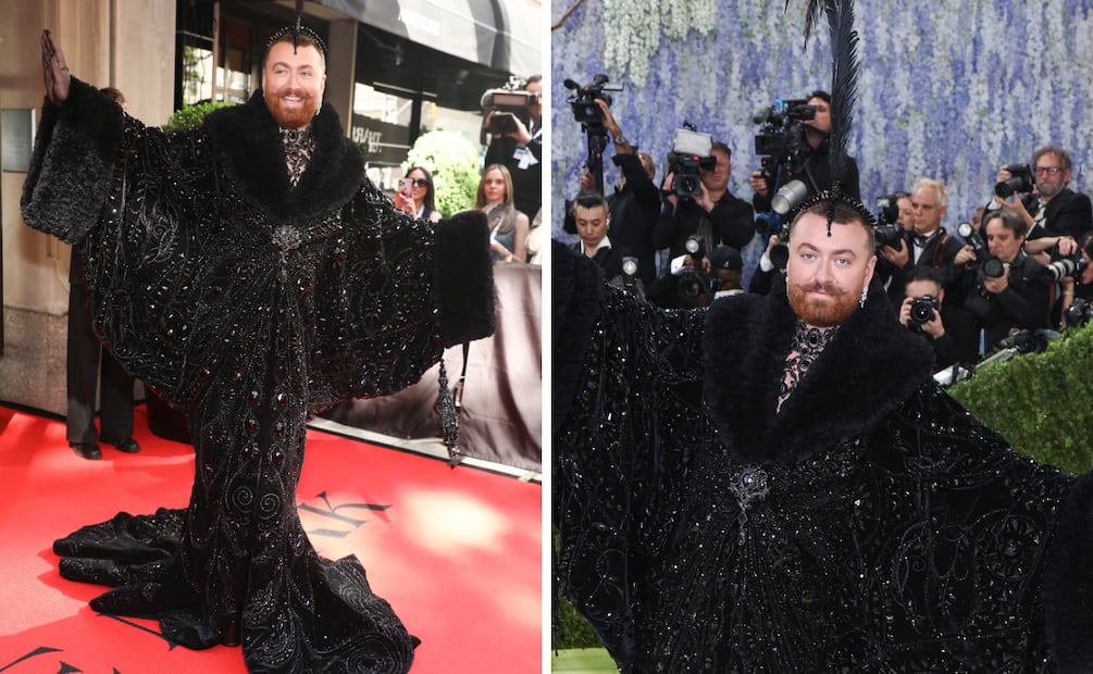Sam Smith con un look inspirado en reina del Art Déco. Foto: AP