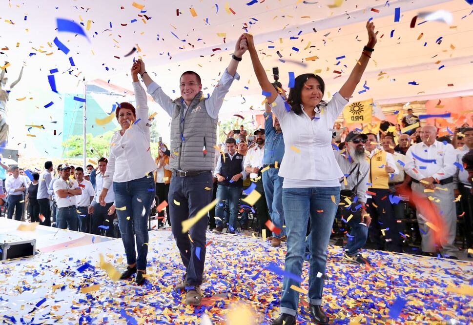 Ricardo Anaya asistió a un acto con la candidata a la jefatura de la Ciudad de México, Alejandra Barales (Foto: Ariel Ojeda / EL UNIVERSAL)