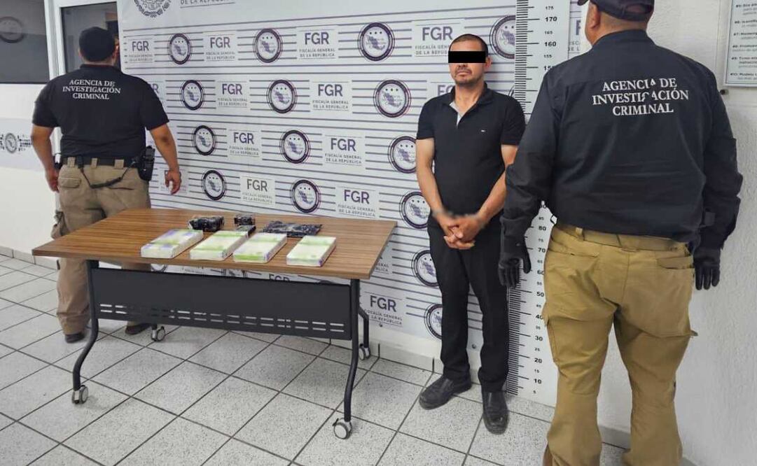 Detienen a hombre que transportaba fentanilo. Foto: Especial