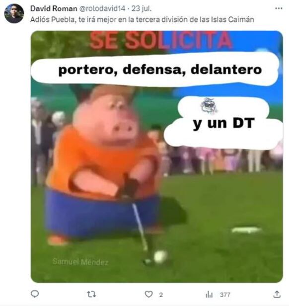 La respuesta en redes sociales tras la derrota de Puebla - Foto: Especial