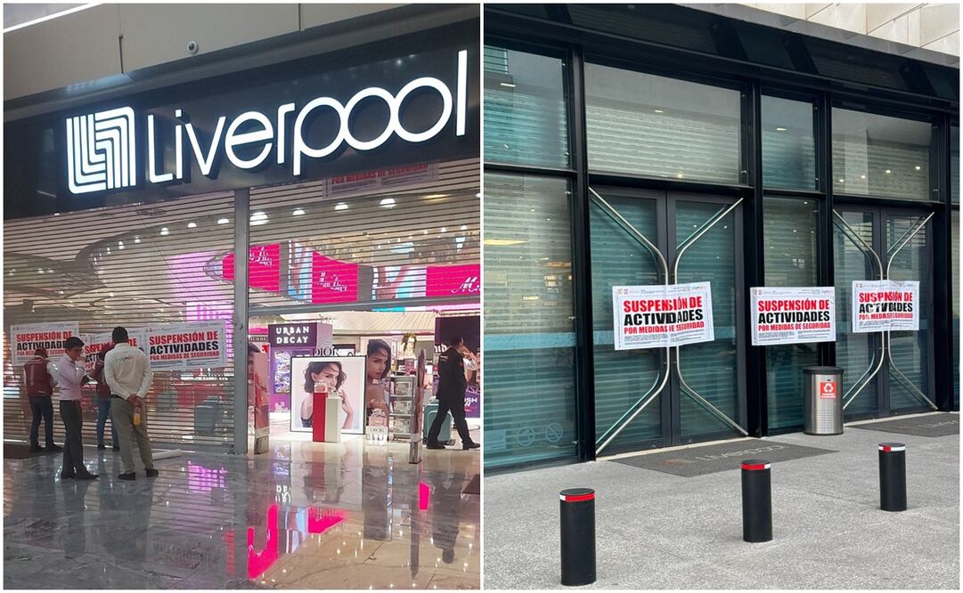 Usuarios de X reportaron que la tienda departamental fue clausurada repentinamente mientras que clientes y empleados fueron desalojados del establecimiento. Fotos: Redes sociales