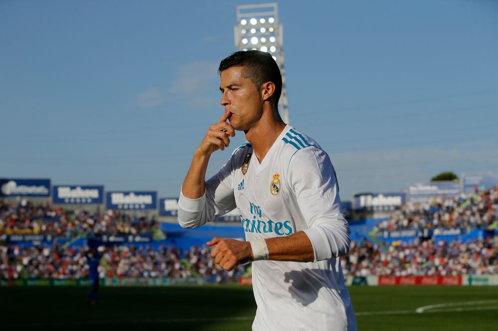 AP. Cristiano Ronaldo celebrando su gol ante el Getafe