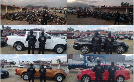 Aseguran 50 vehículos y 65 motocicletas durante cateo en San Cristóbal de las Casas; operativo contra grupos delictivos continúa
