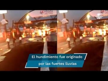 Gran socavón deja 2 desaparecidos y 3 heridos