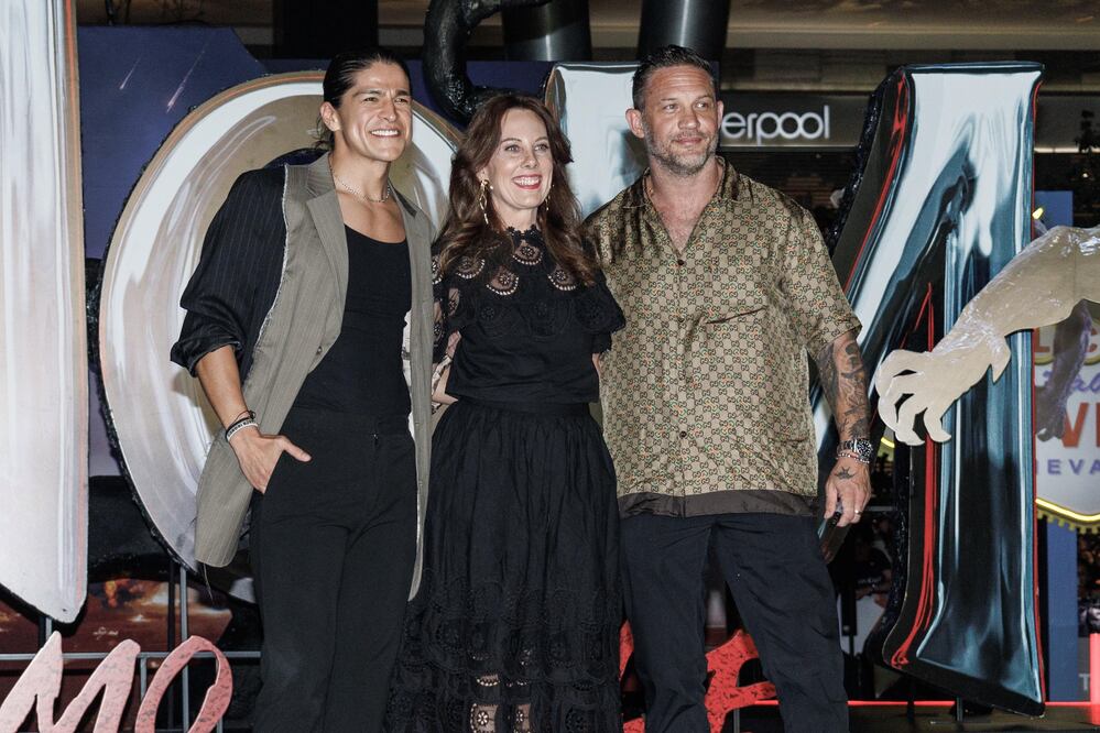 Tom Hardy, Kelly Marcel y Cristo Fernández visitaron a sus fans en Toreo Parque Central para presentar escenas exclusivas de la película Venom El última baile. Foto: de Yaretzy M. Osnaya EL UNIVERSAL