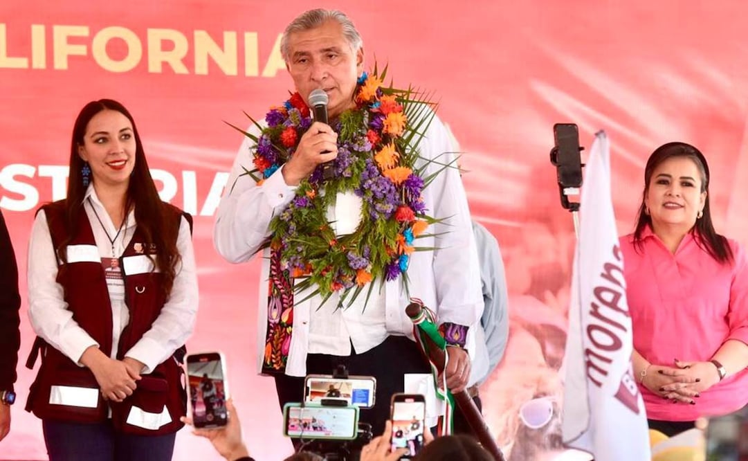 Adán Augusto López en San Quintin, Baja California / Foto: Especial