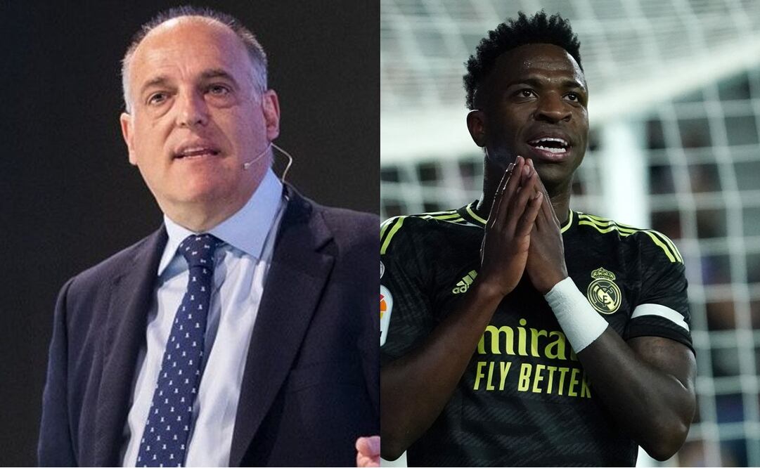 Javier Tebas y Vinicus Jr / Foto: Especiales