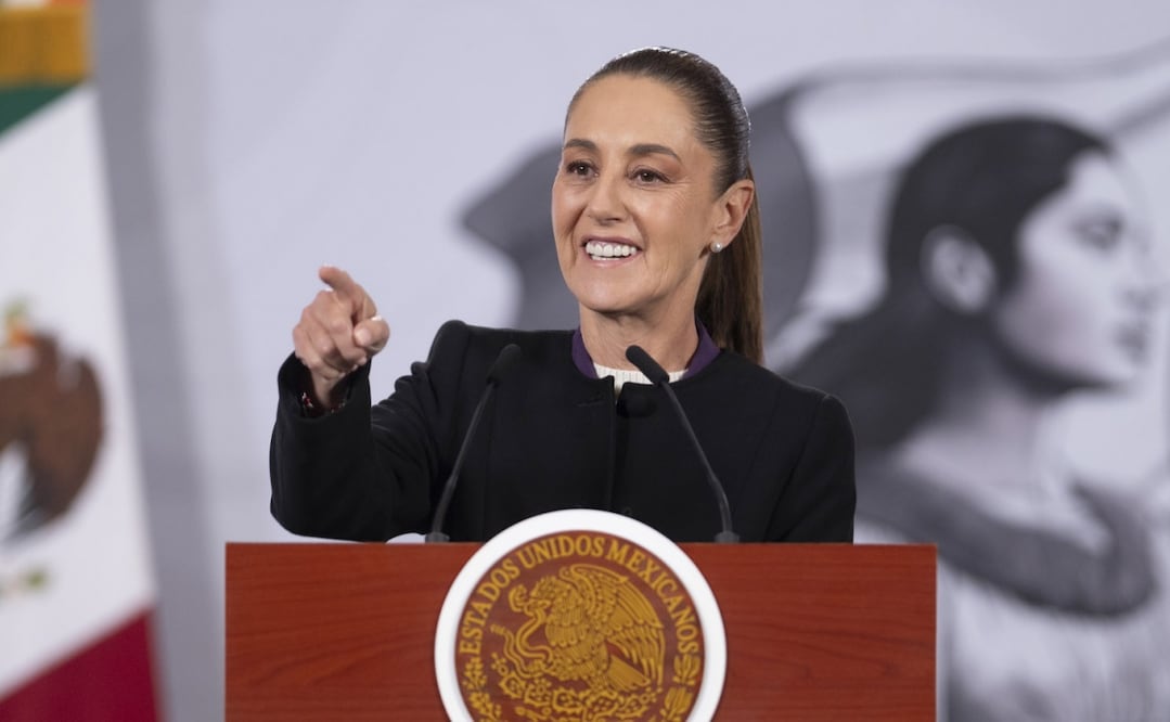 La presidenta Claudia Sheinbaum durante la mañanera del 16 de diciembre del 2025. Foto: Presidencia