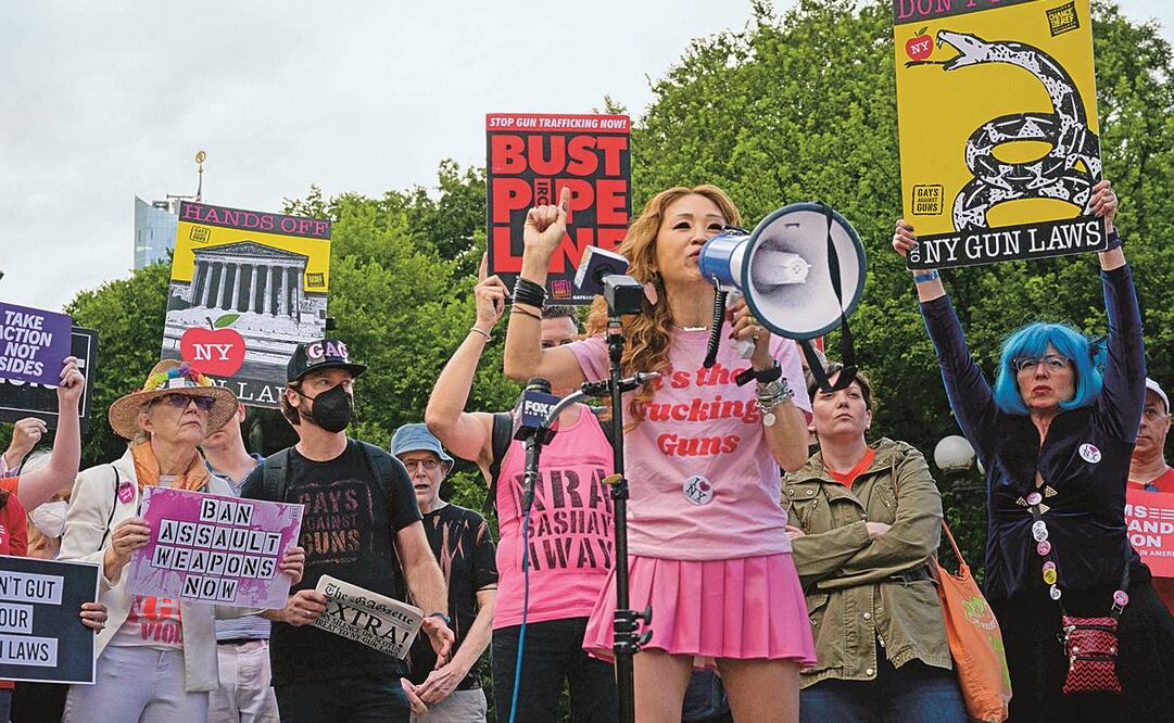 El grupo Gays Against Guns y otros manifestantes protestaron contra la violencia armada en Nueva York el 23 de junio. Foto: Angela Weiss/AFP