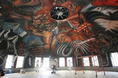 Restauran obras de Orozco en Guadalajara