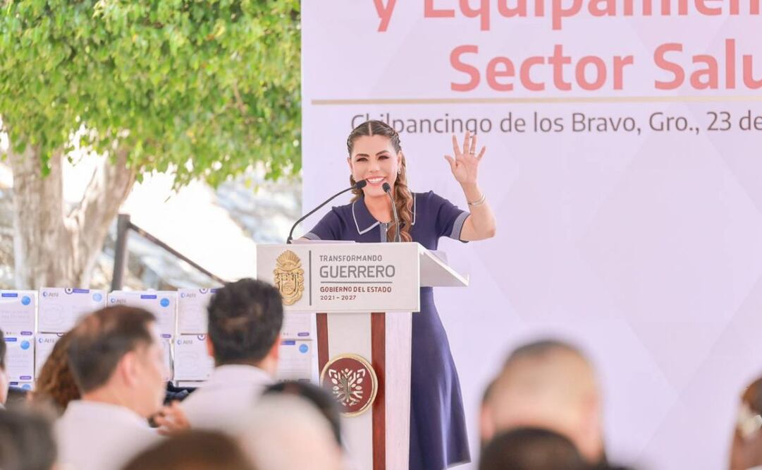 La Gobernadora de Guerrero, Evelyn Salgado Pineda, encabezó la entrega de insumos médicos en Chilpancingo. Foto: Especial