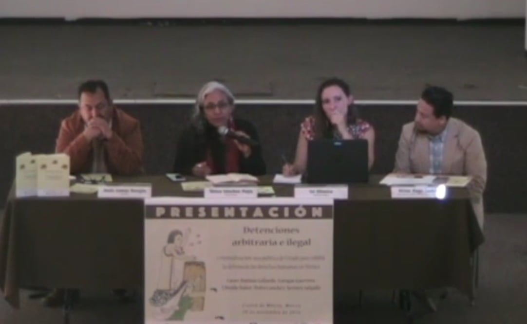 Representantes de diversas organizaciones presentaron el informe en el Centro Prodh. (Foto: Tomada de YouTube)