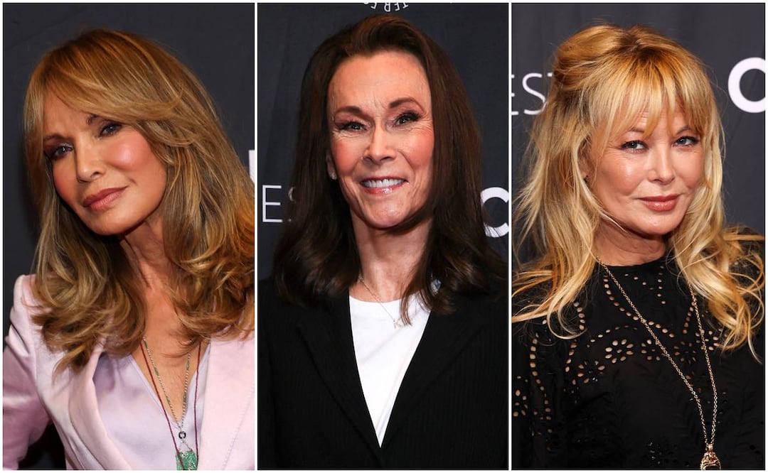 Jaclyn Smith,  Kate Jackson y  Jordan Ladd en  la celebración del 50 aniversario de "Los Ángeles de Charlie" en PaleyFest LA 2026, en el Dolby Theatre de Hollywood.
Fotos: AFP.