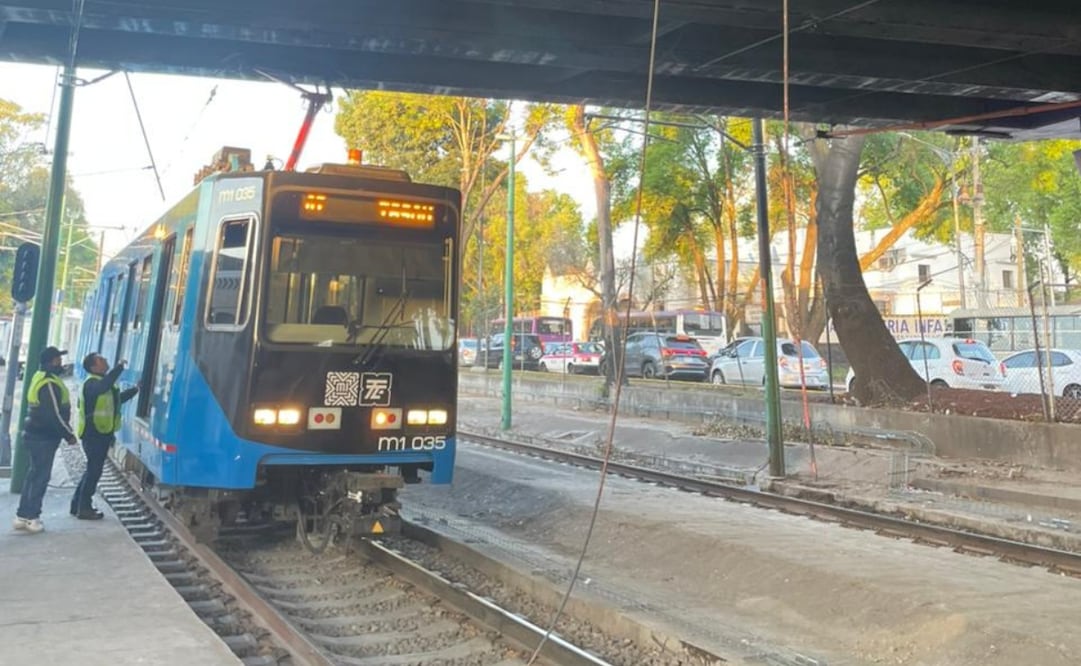 Servicio de Tren Ligero detenido por choque en Tlalpan. Foto: Tomada de la cuenta de X de @STECDMX