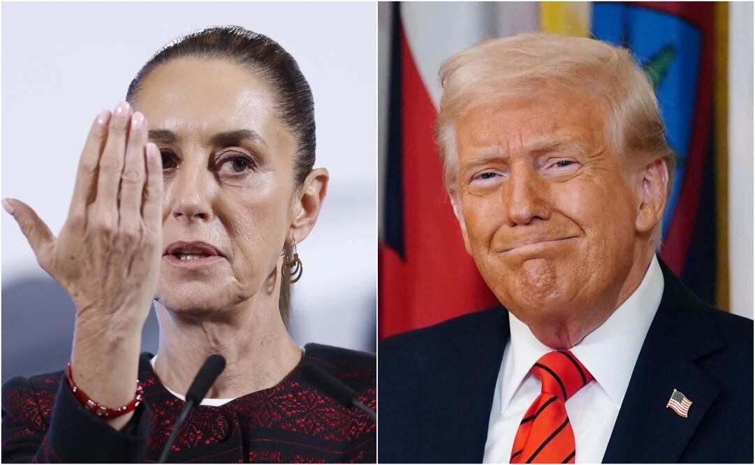 Claudia Sheinbaum, presidenta de México y Donald Trump, presidente de Estados Unidos. Foto: EFE