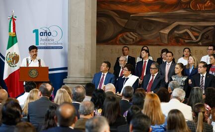 Entre aplausos, reclamos y vallas, la nueva SCJN cumple un año; ante Sheinbaum, ministro Aguilar rinde cuentas