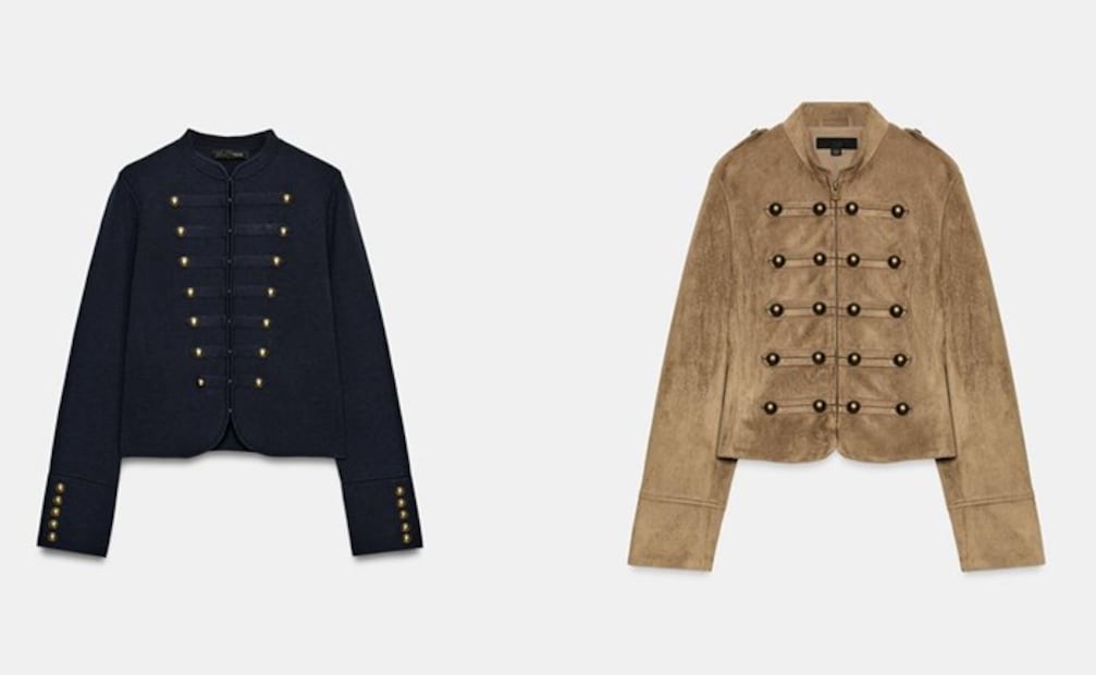 Chaqueta estilo Napoleón. Foto: Zara