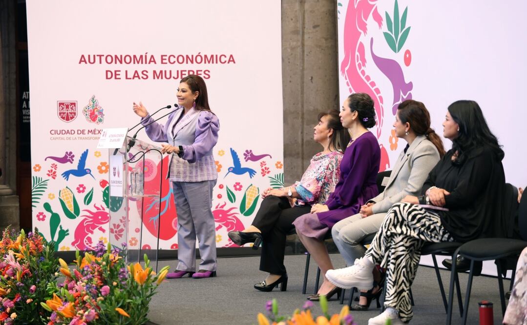 La mandataria capitalina presentó el programa de “Autonomía económica de las mujeres” en el Museo de la Ciudad de México. Foto: Especial