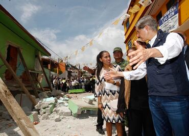 Del Mazo recorre municipios afectados por sismo en Edomex