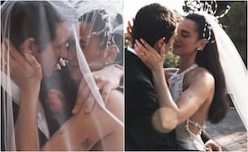Dua Lipa, Callum Turner y las primeras fotografías de su boda; la cantante usó un tocado bordado durante 3 mil 200 horas