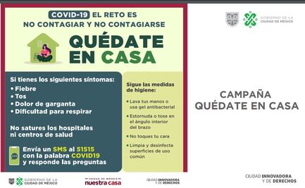 Presentan "Quédate en casa", campaña para enfrentar coronavirus en CDMX