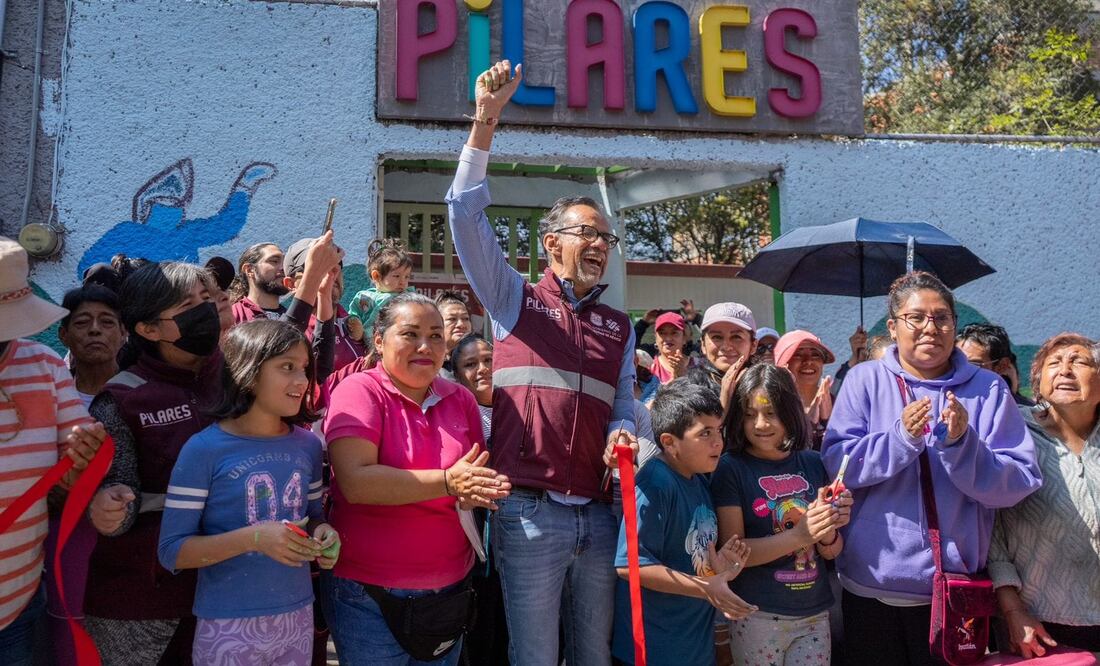 Autoridades de la CDMX inauguraron el Punto de Innovación, Libertad, Arte, Educación y Saberes (PILARES) número 299 “Chichicaspatl 2”, en la alcaldía Tlalpan. (Foto: especial)