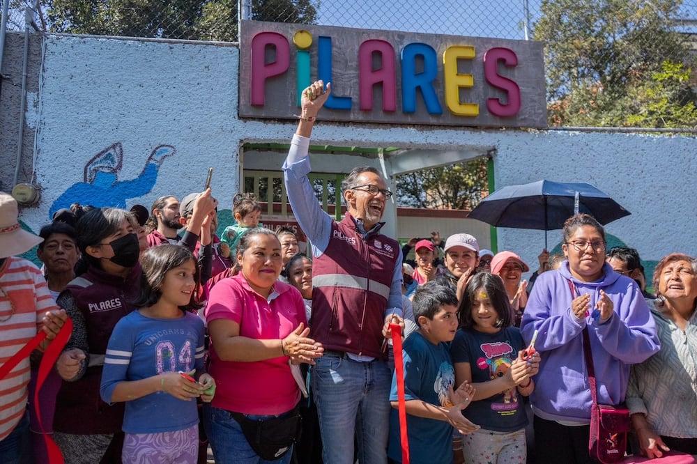 Autoridades de la CDMX inauguraron el Punto de Innovación, Libertad, Arte, Educación y Saberes (PILARES) número 299 “Chichicaspatl 2”, en la alcaldía Tlalpan. (Foto: especial)